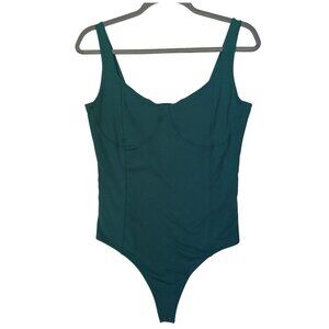 Abercrombie & Fitch Soft A&F Collection Thong Bodysuit Green Size L